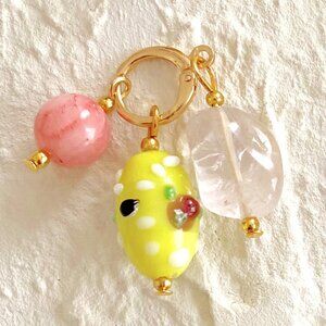 Charms Mix clear Quartz Pendant | Boho Charms Mix